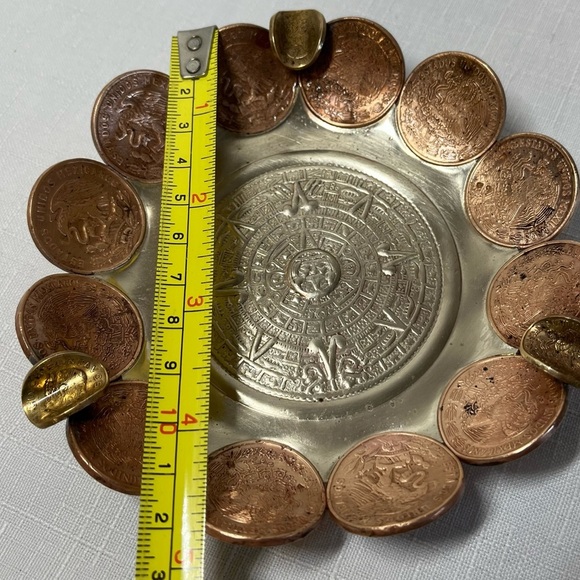 Vintage Mexican Coin Ashtray Peso Mexico Cincuenta Centavos Ashtray - Picture 6 of 6